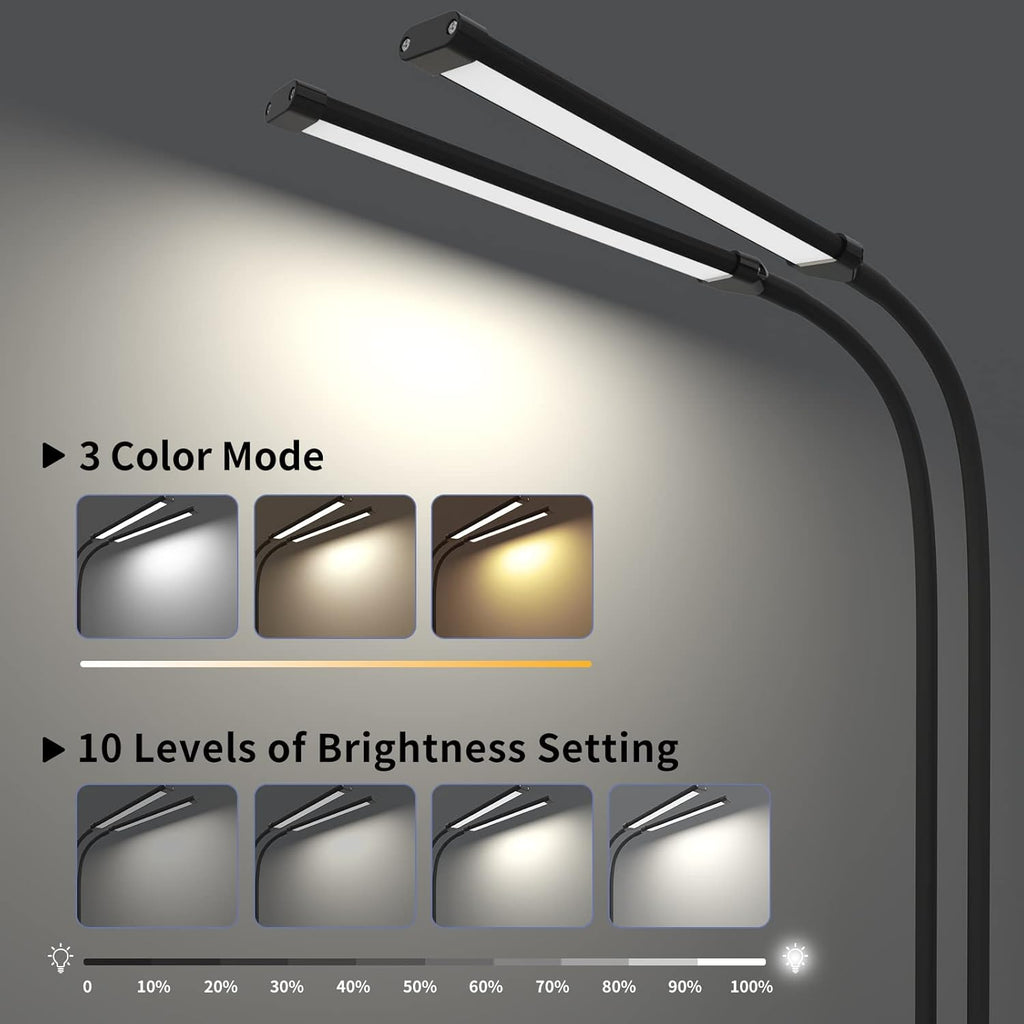 77 LED Desk Clamp Lamp with 27.6 in Flexible Gooseneck – Ravien