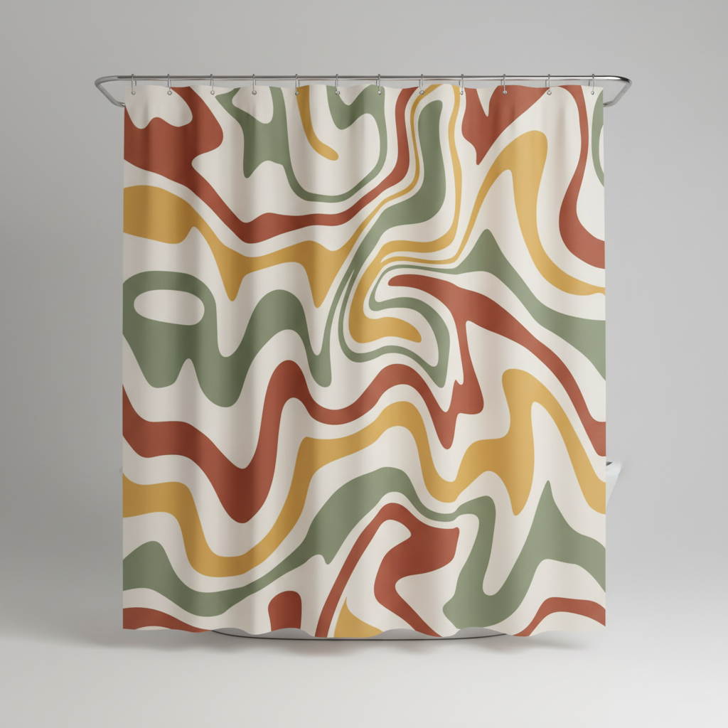 70s Retro Spiral Pattern - BohoWave