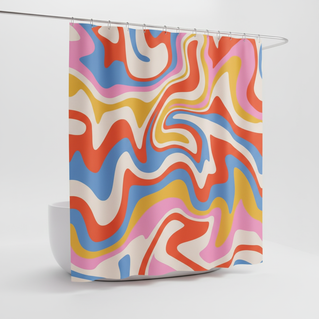 70s Retro Spiral Pattern - BohoWave