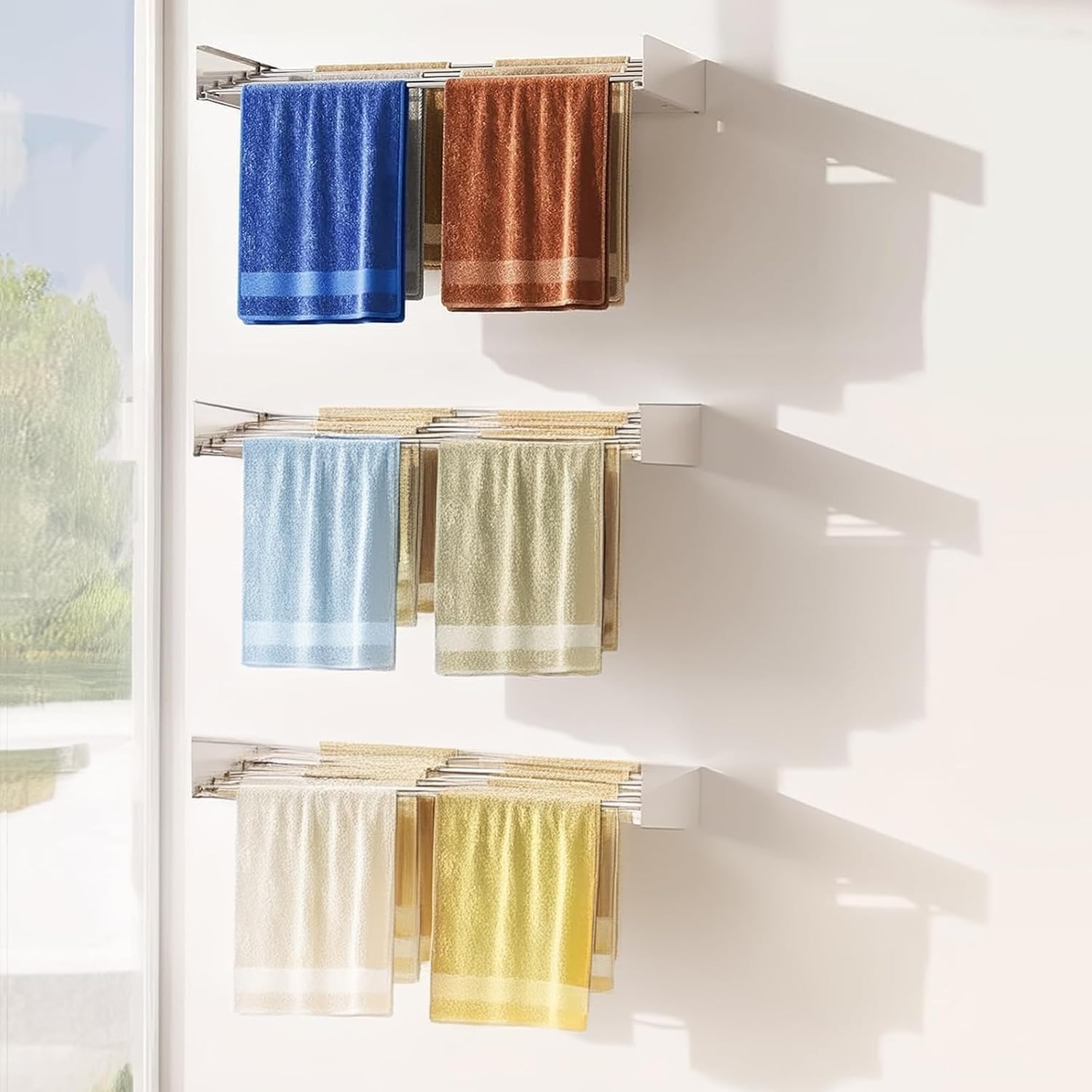 Wall-Mounted Foldable Clothes Drying Rack – DryWall