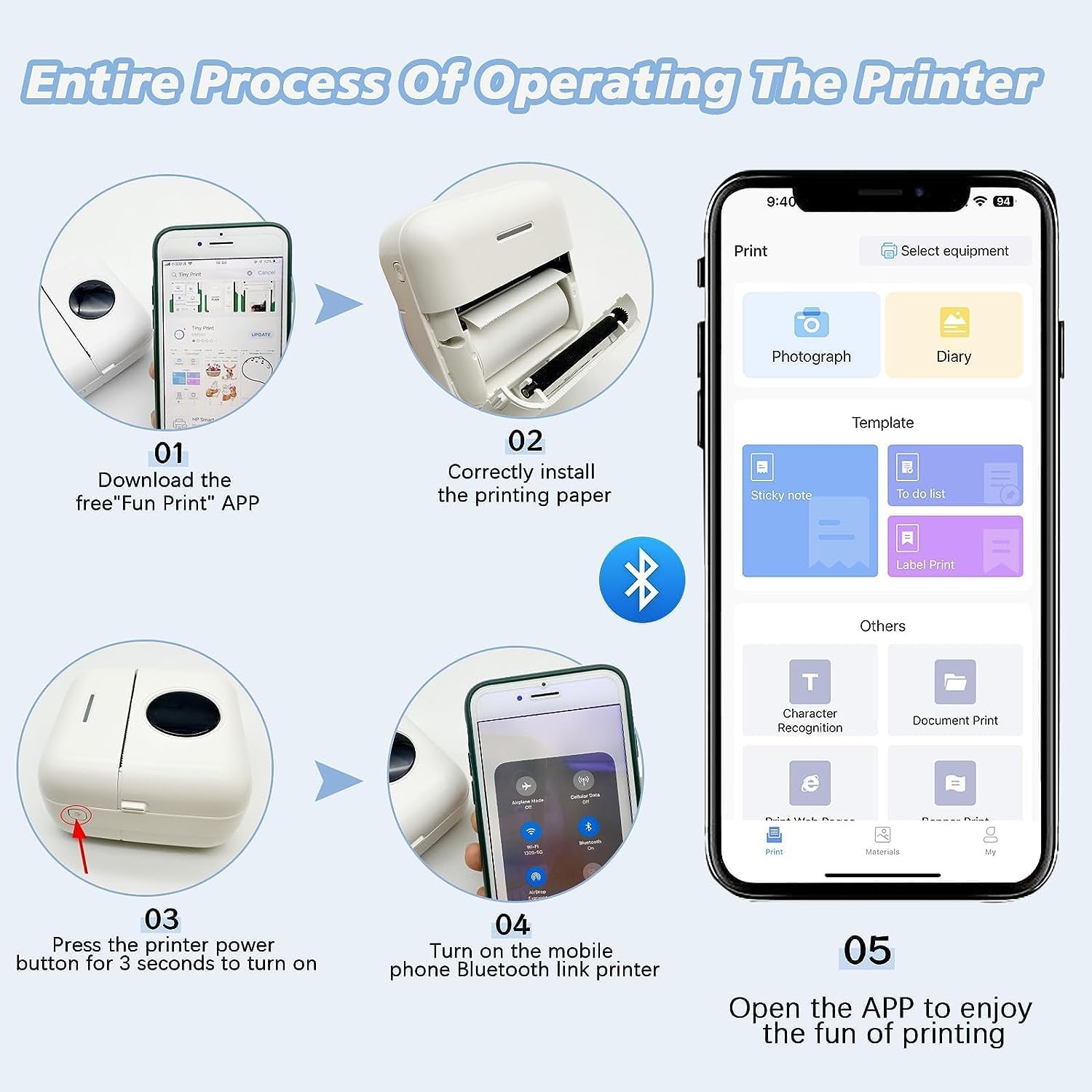 Portable Bluetooth Label Maker – Ink-Free Thermal Printing