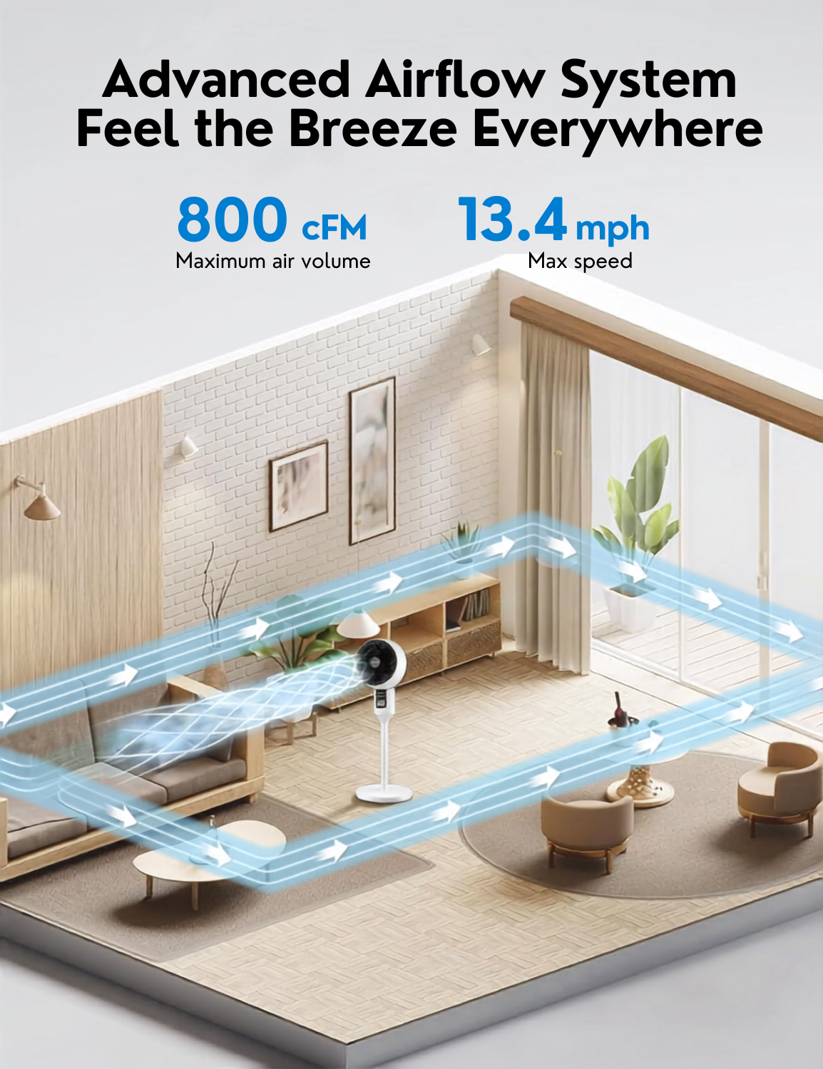 Flexible, modern room air circulator - Circuliq