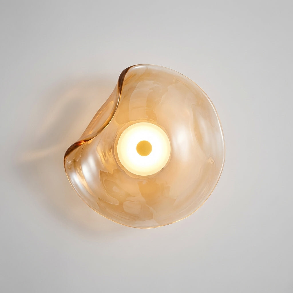Amber smoked-glass wall sconce – Luminarae