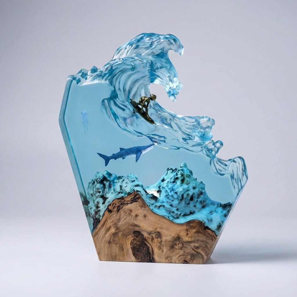 Artistic Ocean-Themed Lamp – Tidecrest
