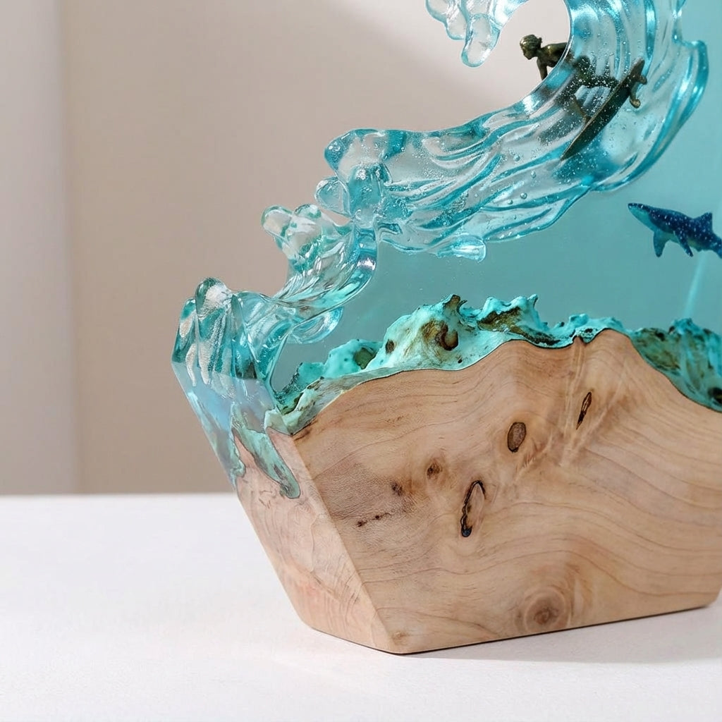 Artistic Ocean-Themed Lamp – Tidecrest