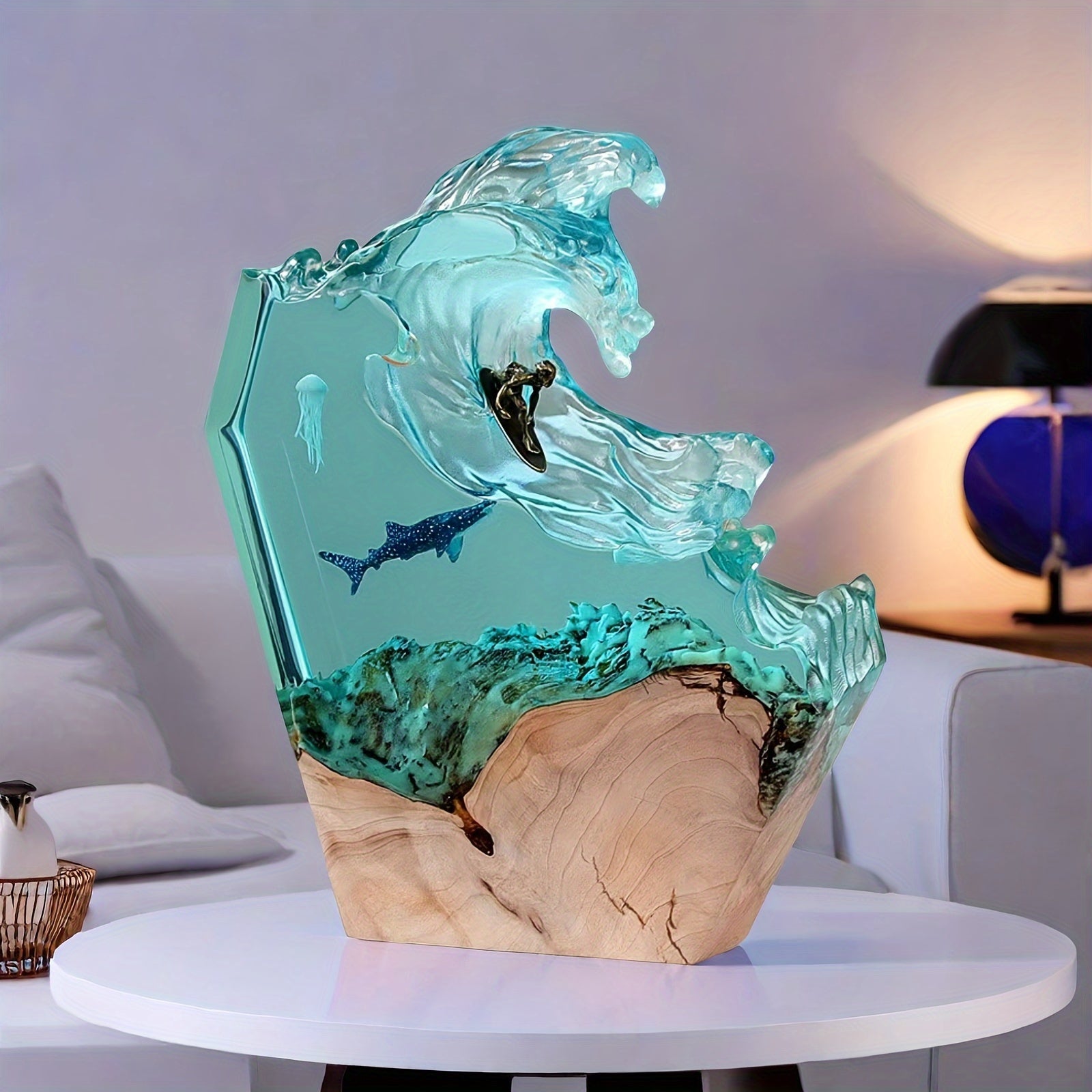 Artistic Ocean-Themed Lamp – Tidecrest