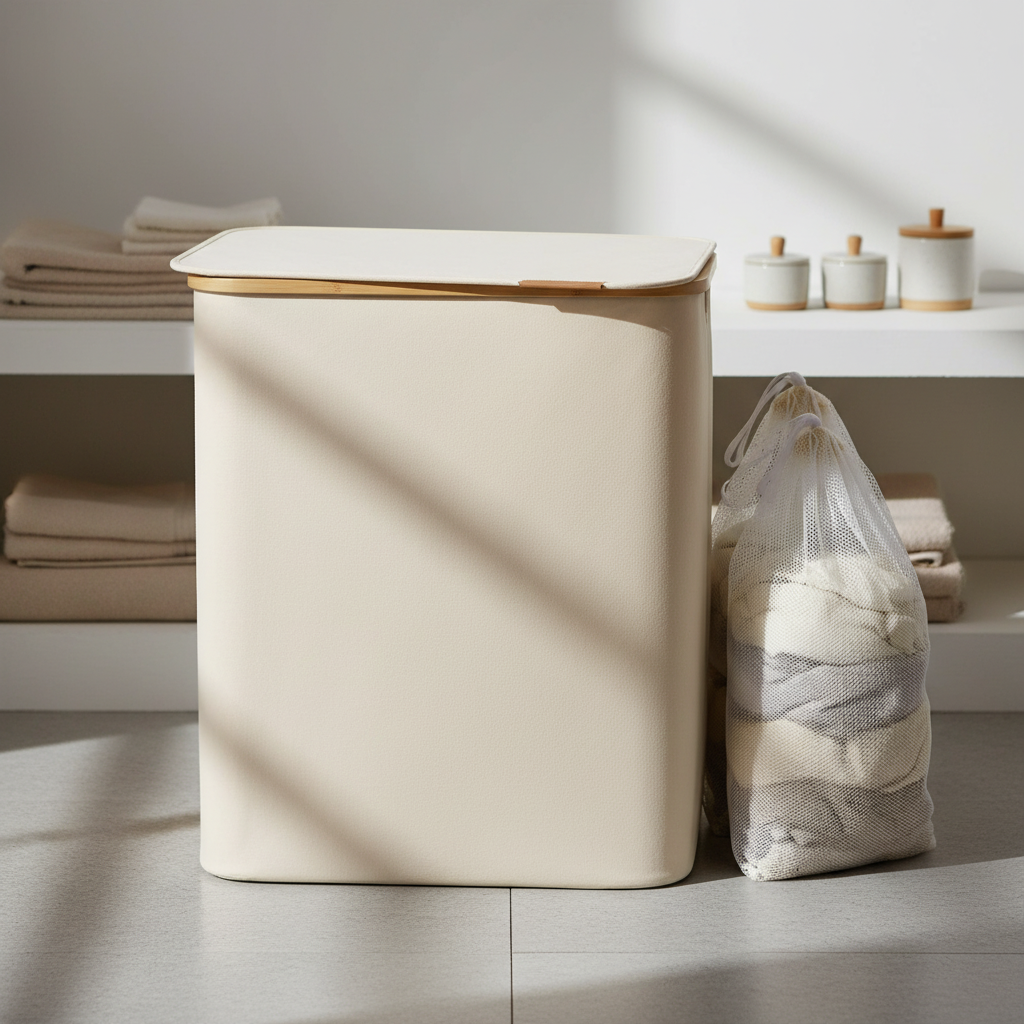 Breathable Textile Laundry Basket - FreshFold