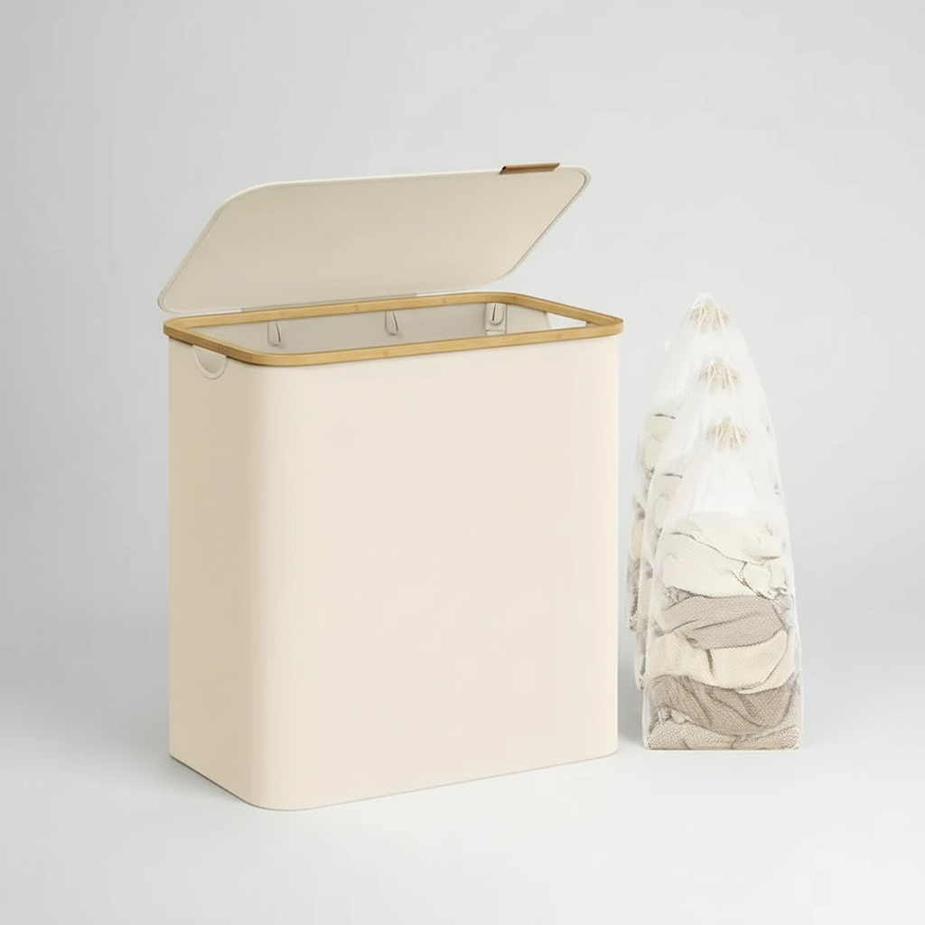 Breathable Textile Laundry Basket - FreshFold