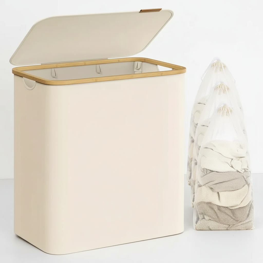 Breathable Textile Laundry Basket - FreshFold
