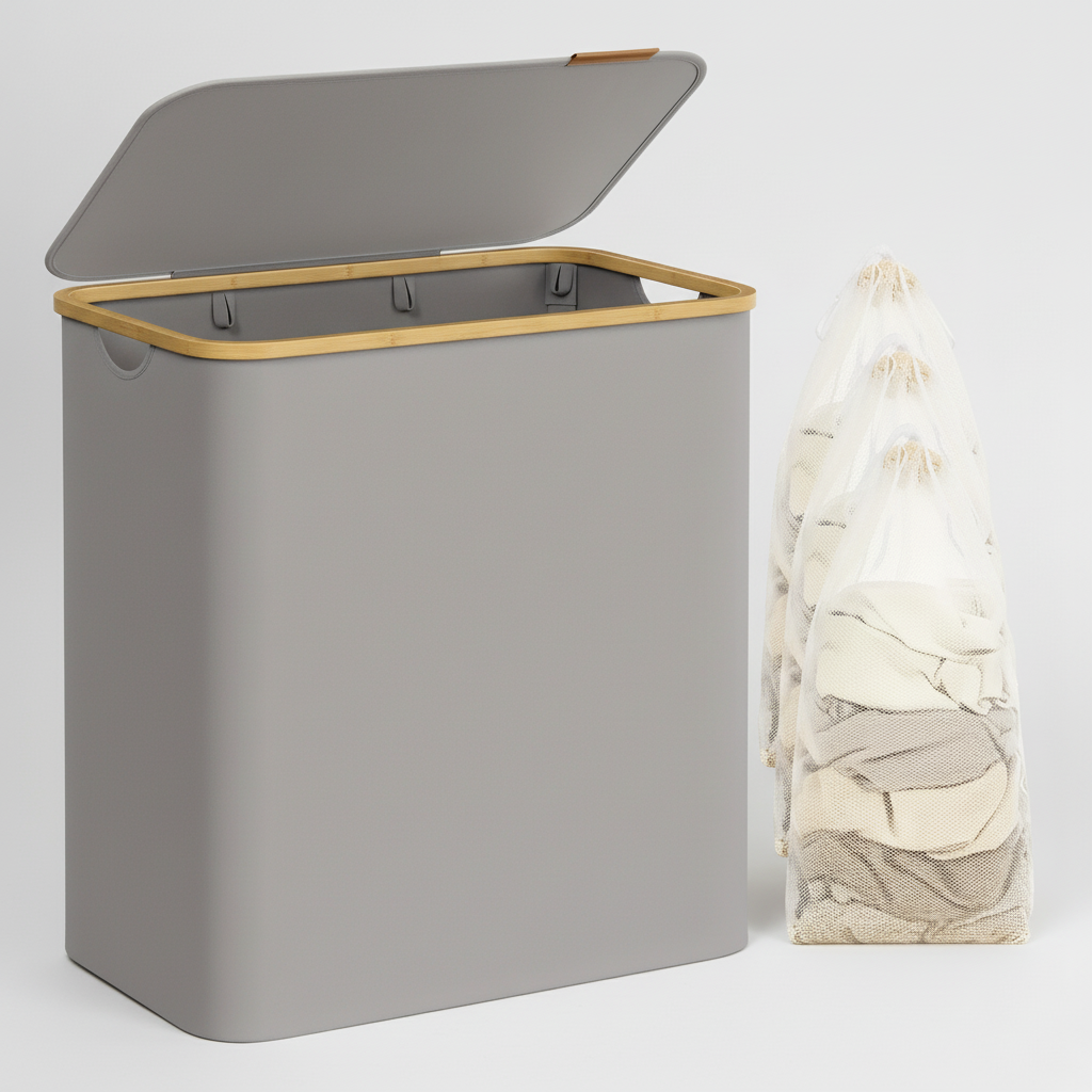 Breathable Textile Laundry Basket - FreshFold