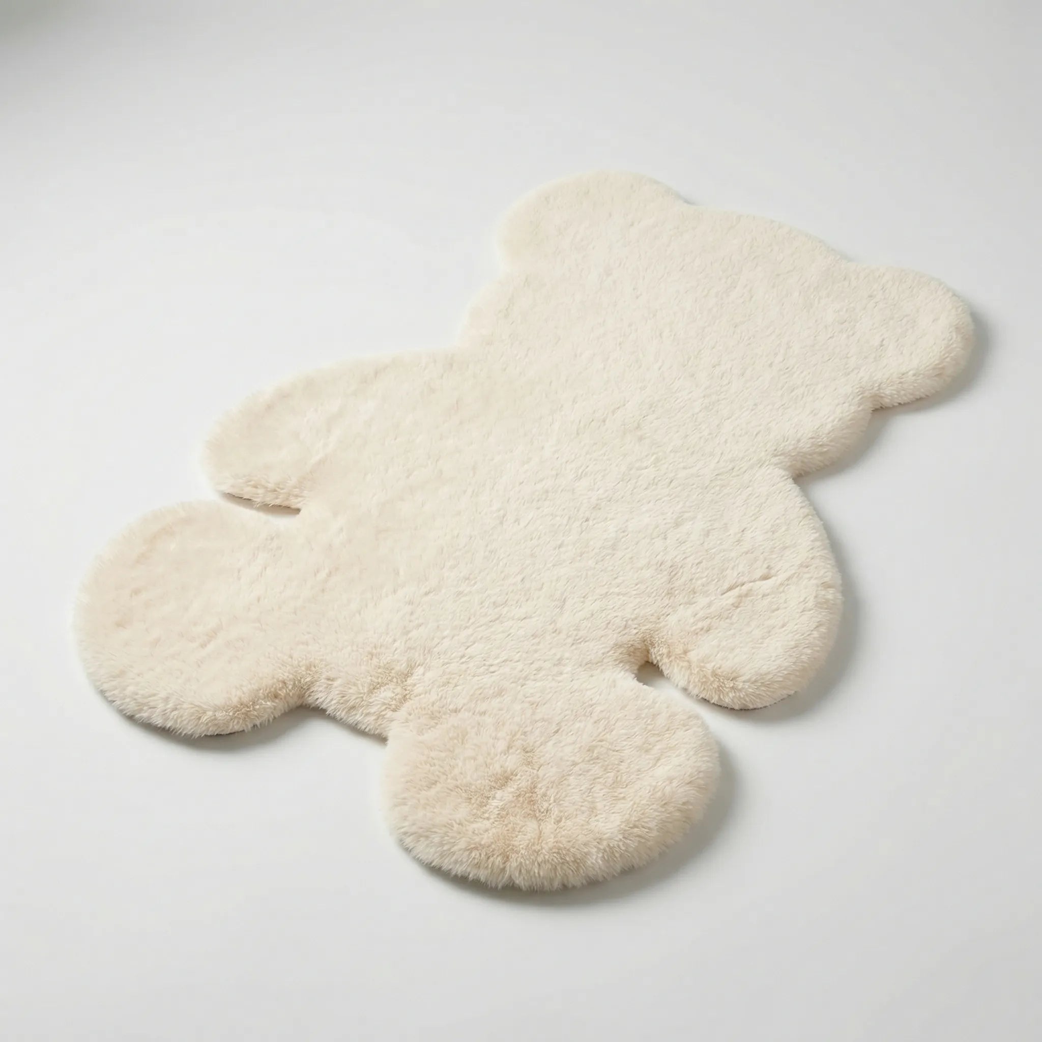 Bear-Shaped Plush Accent Rug - Bearvish