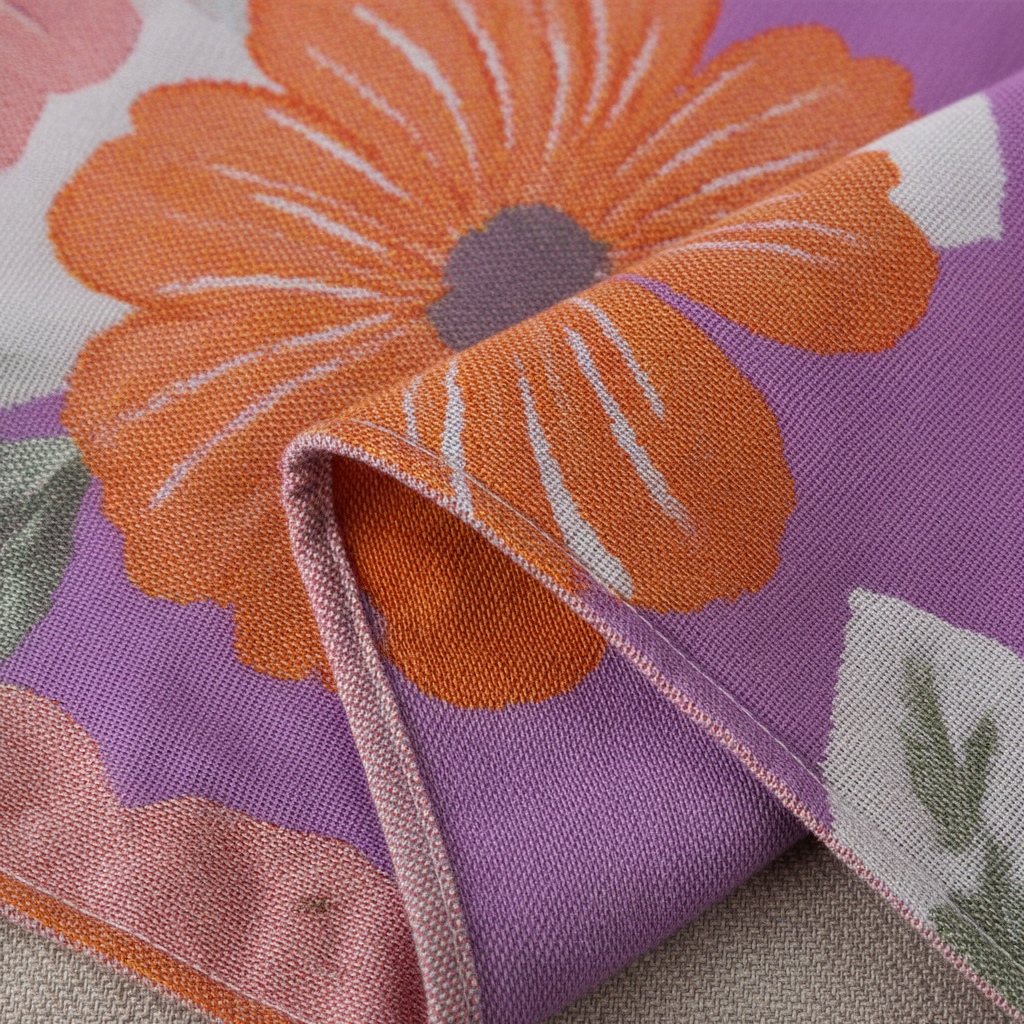 Flower pattern towel - LavenderTowel
