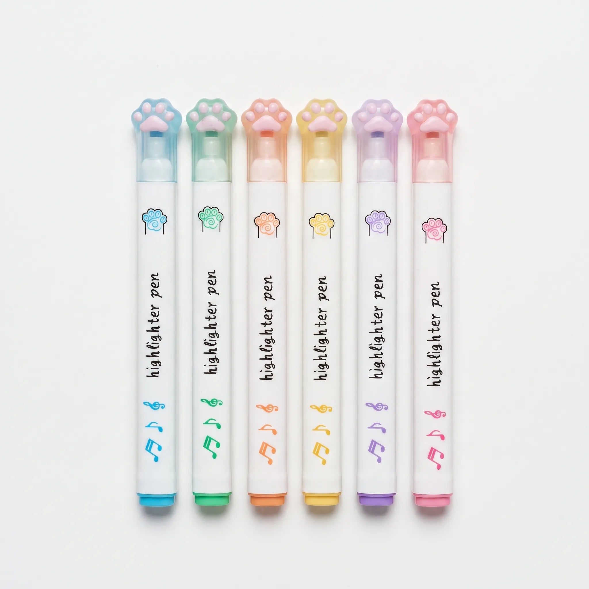 Cat Paw Pastel Highlighter Set - Pawsima