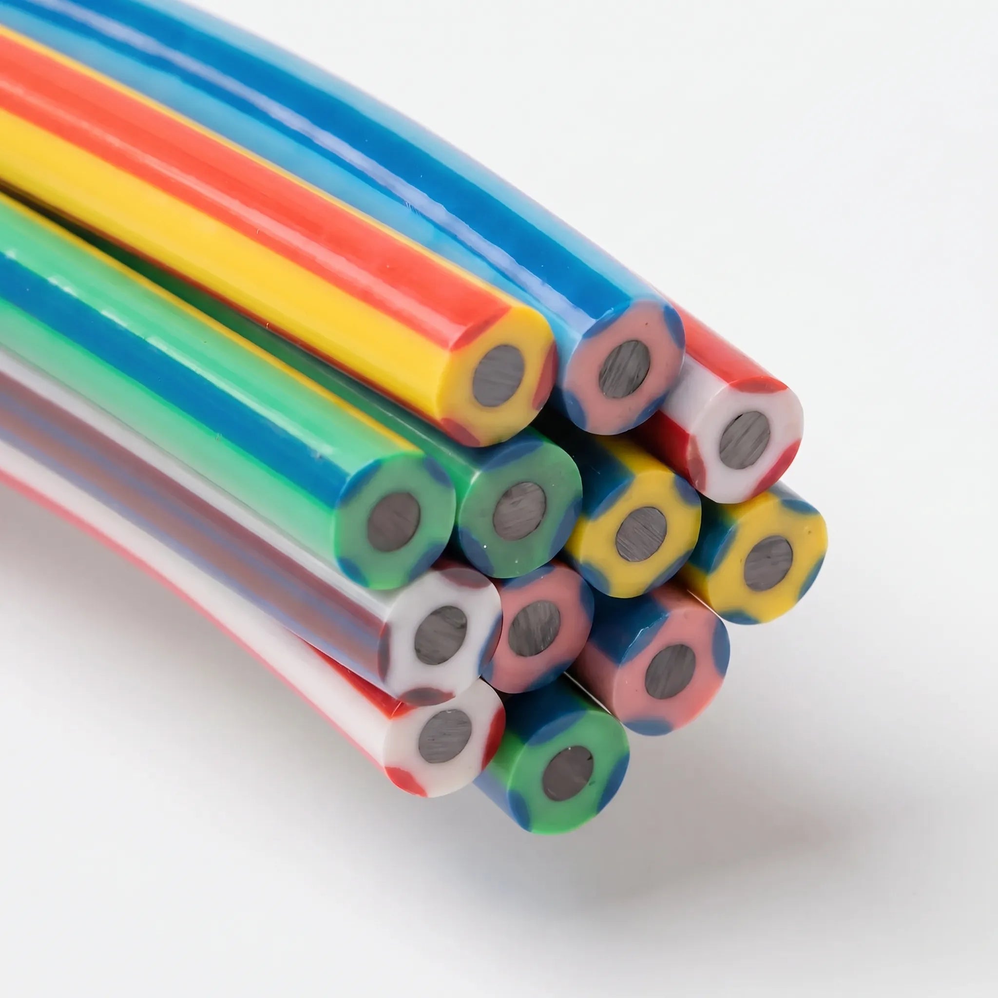 Colorful Striped Novelty Flexible Pencils - Flexiloop