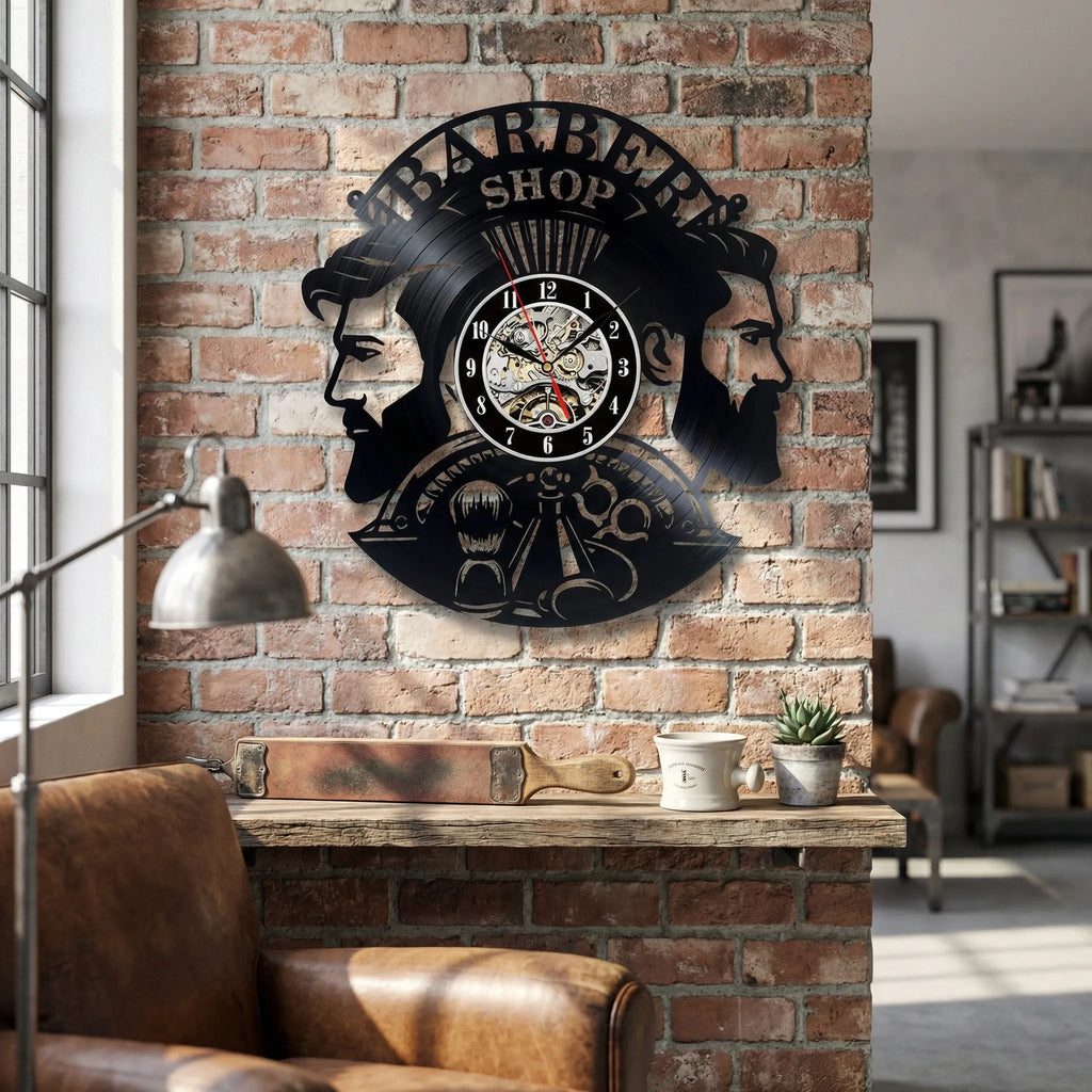 Decorative Barber Wall Clock - BarbelloTime