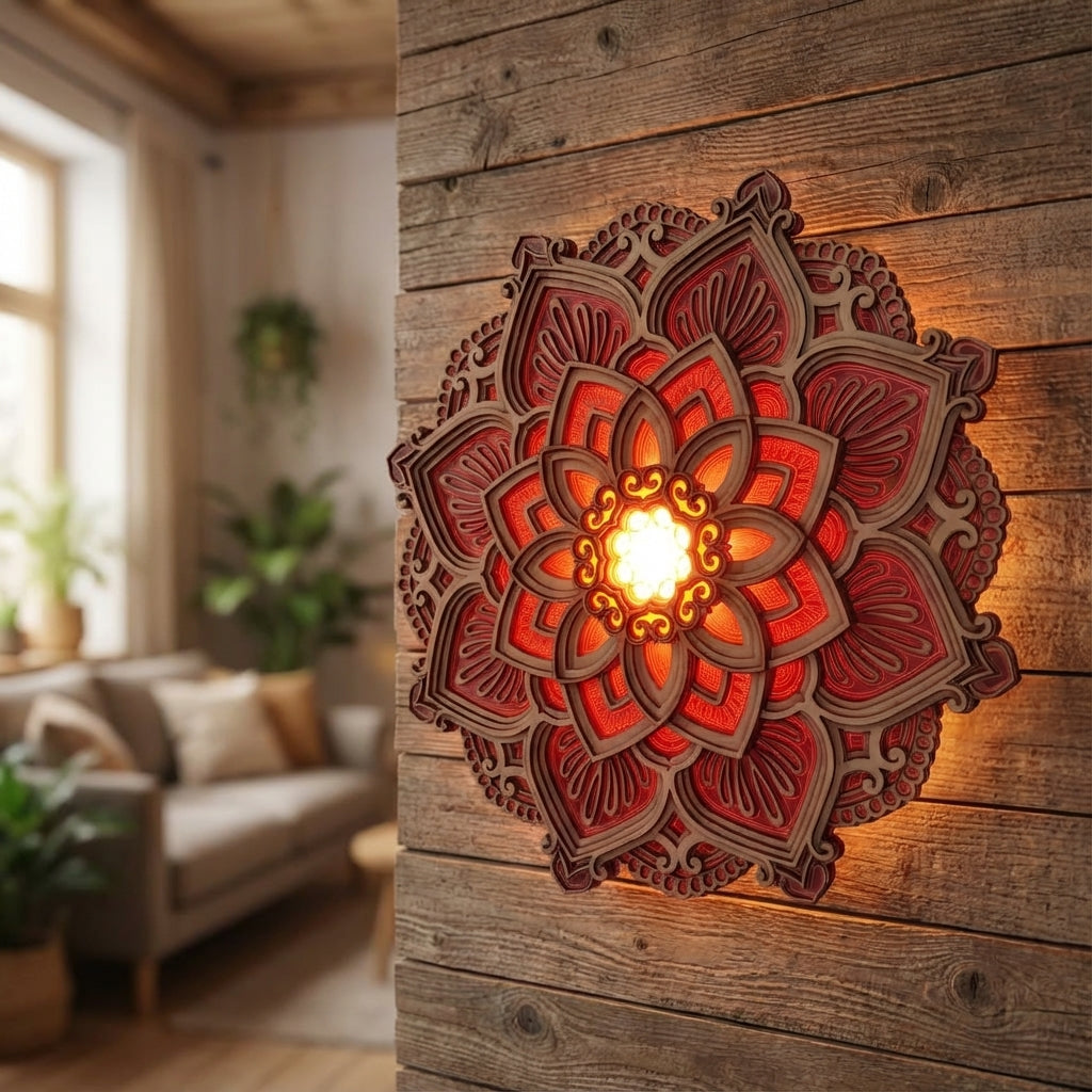 Decorative wall mandala lamp – Mandarise