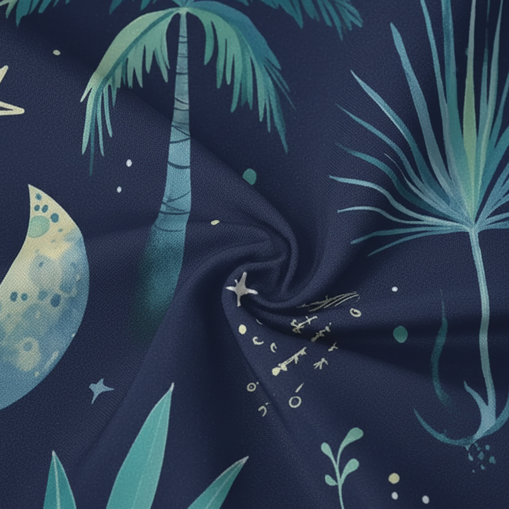 Shower Curtain Made of Soft Fabric - StarPalmia