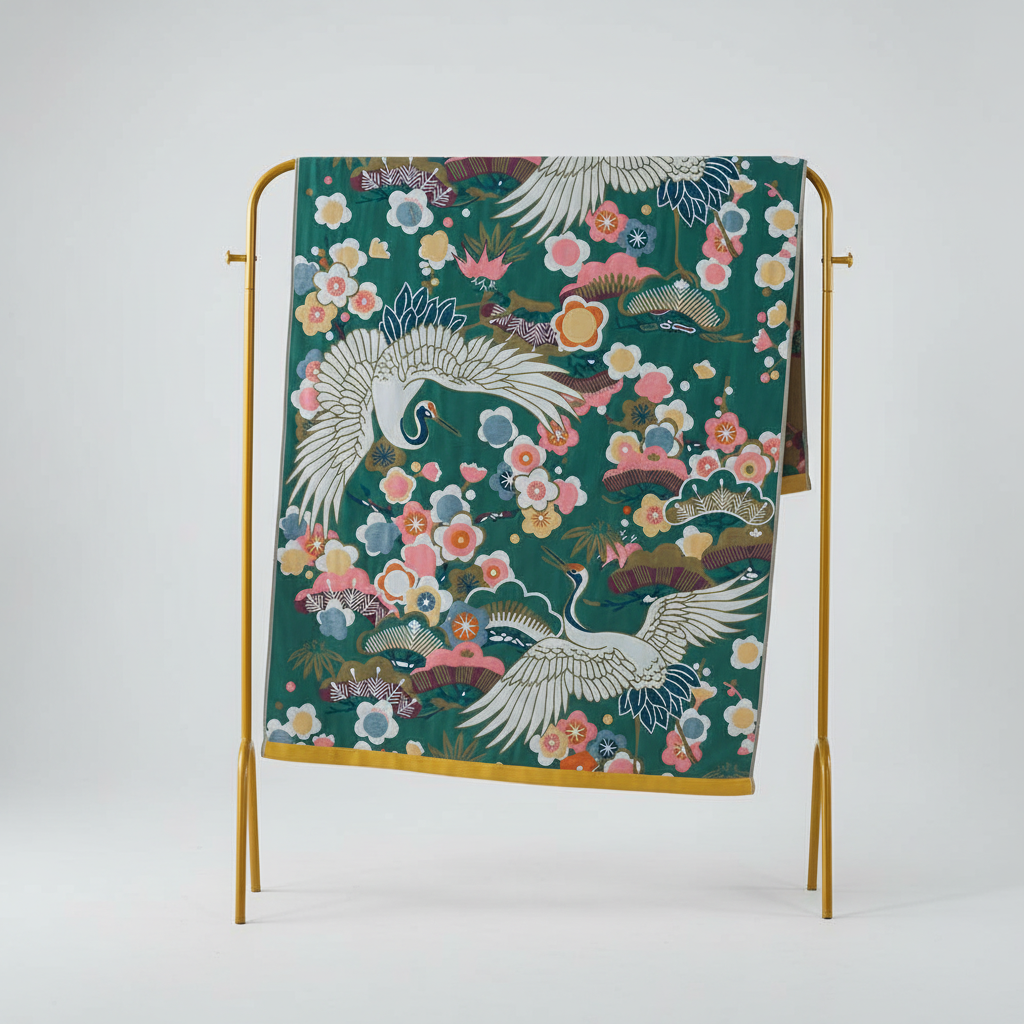 Elegant Bath Towel With Print - FlowerLuxe