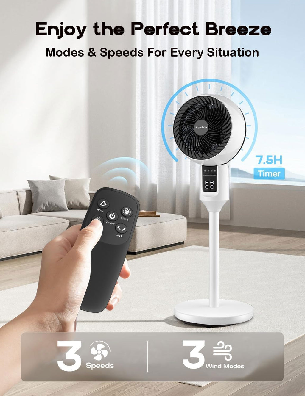 Flexible, modern room air circulator - Circuliq
