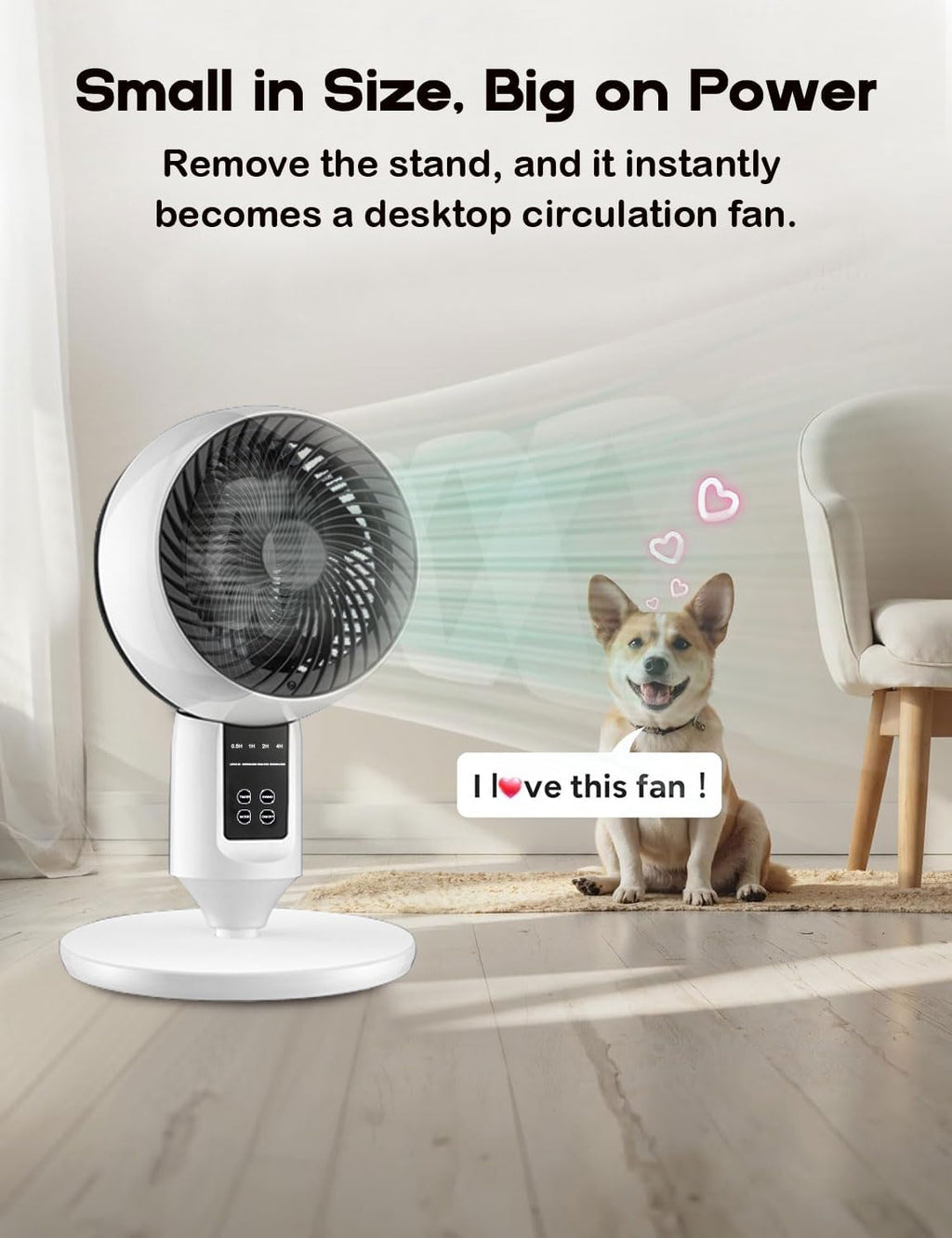 Flexible, modern room air circulator - Circuliq