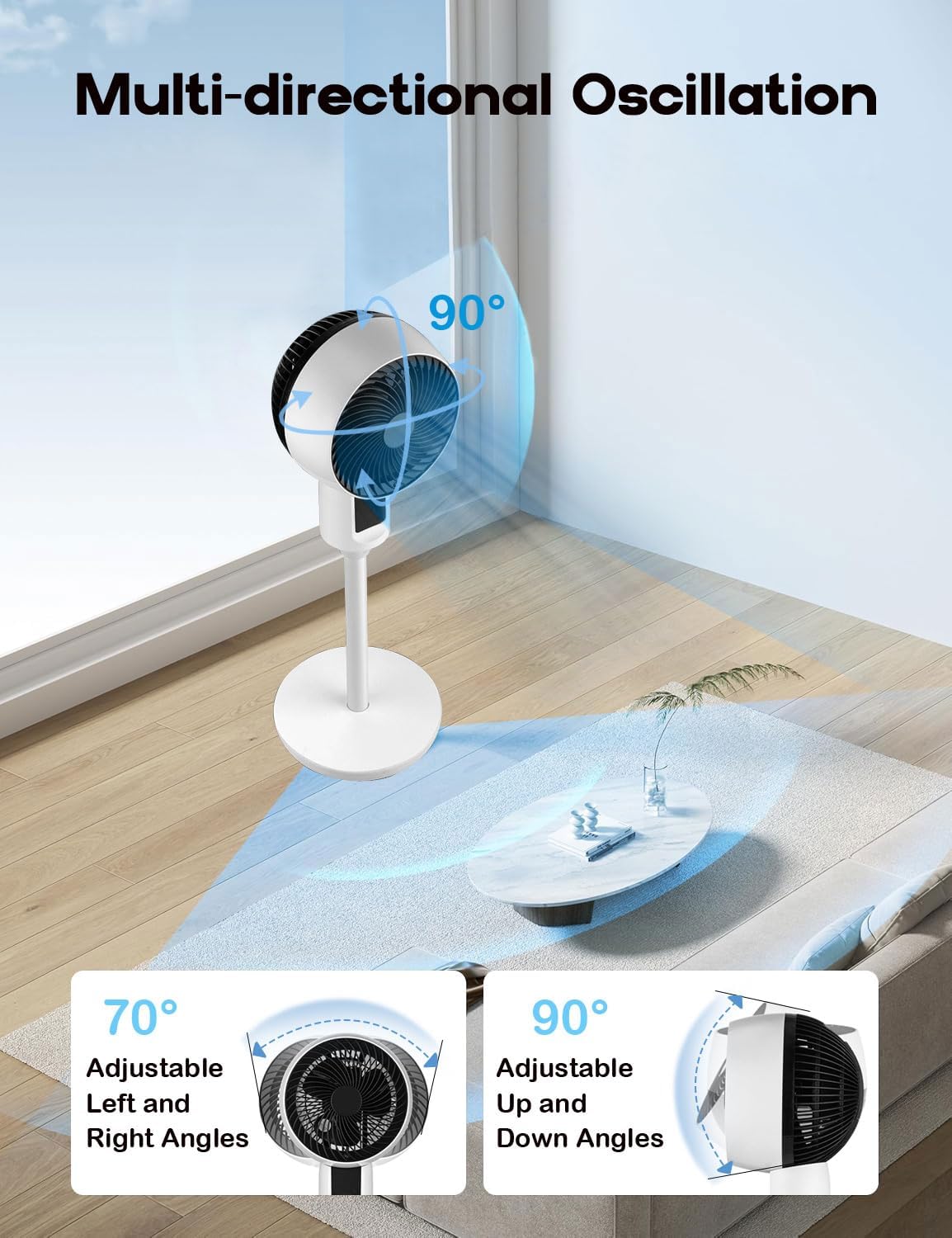 Flexible, modern room air circulator - Circuliq