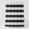 Striped Textile Shower Curtain - WavePanel