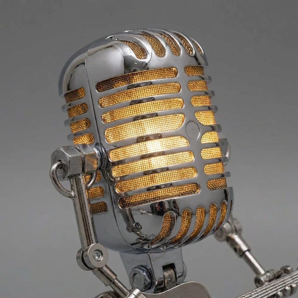 Guitar-themed table lamp – StrumBot