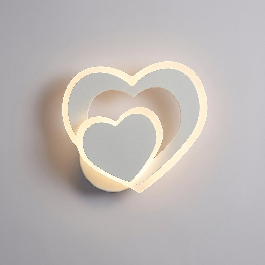 Heart-Shaped LED Wall Light – GleamHeart