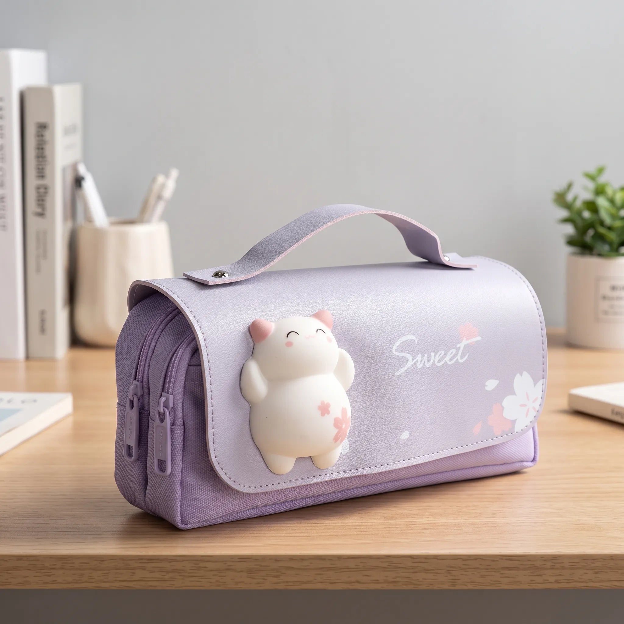 Kawaii Dual Zipper Pencil Case - Fidgetfold