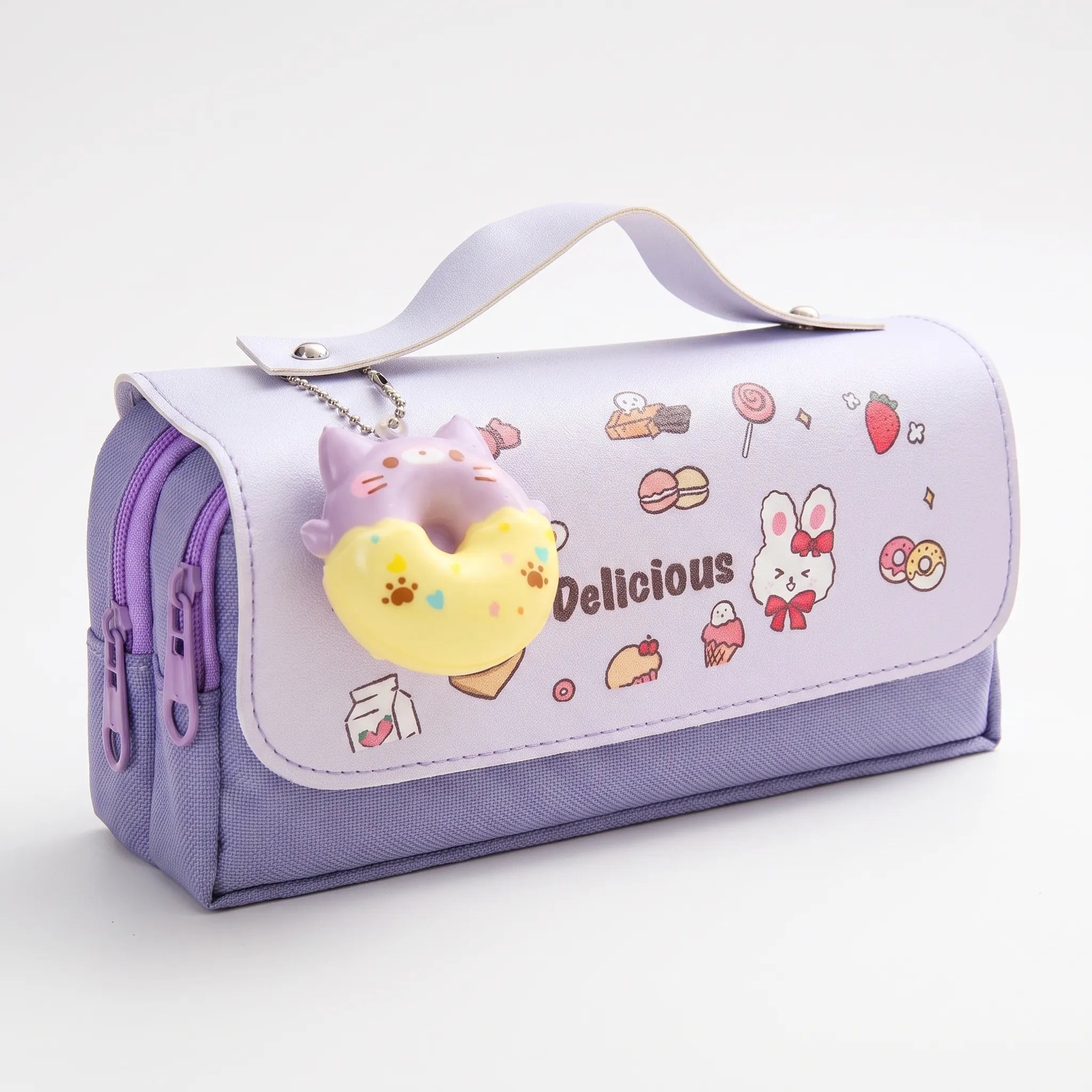 Kawaii Dual Zipper Pencil Case - Fidgetfold
