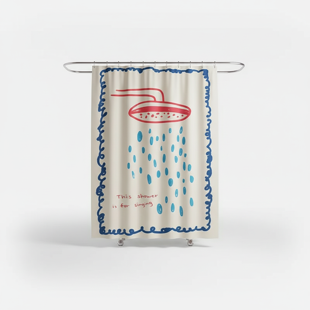 Korean fabric shower curtain - AquaGuardCurtain