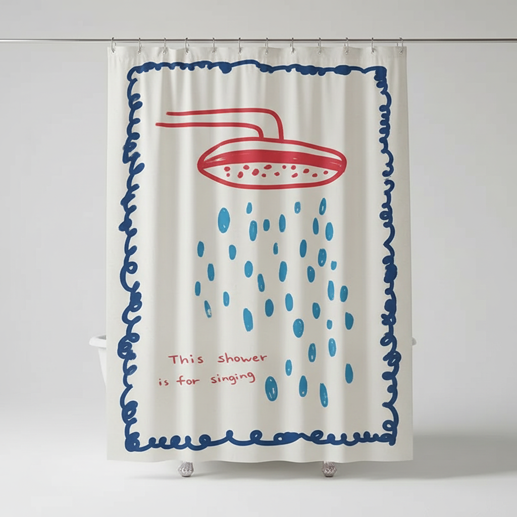 Korean fabric shower curtain - AquaGuardCurtain