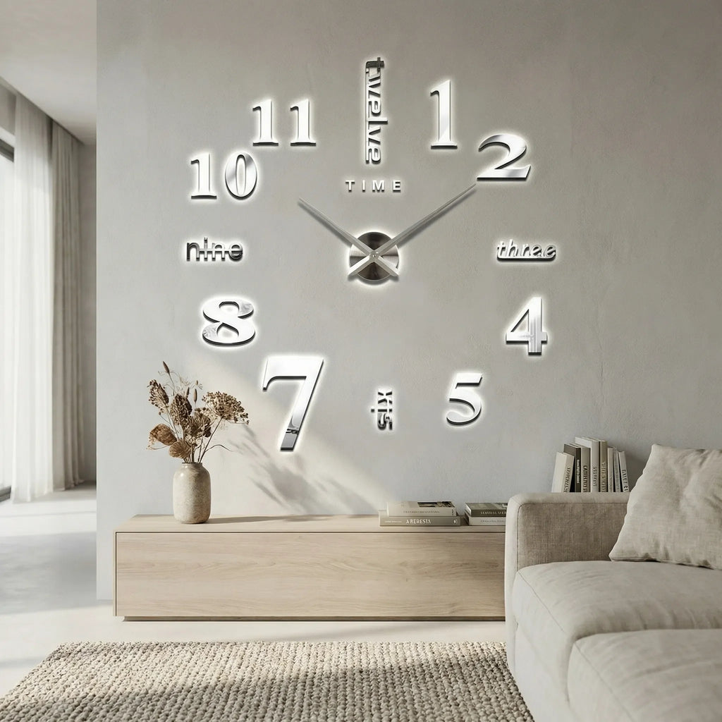 Large Decorative Wall Clock - ReflectaLux