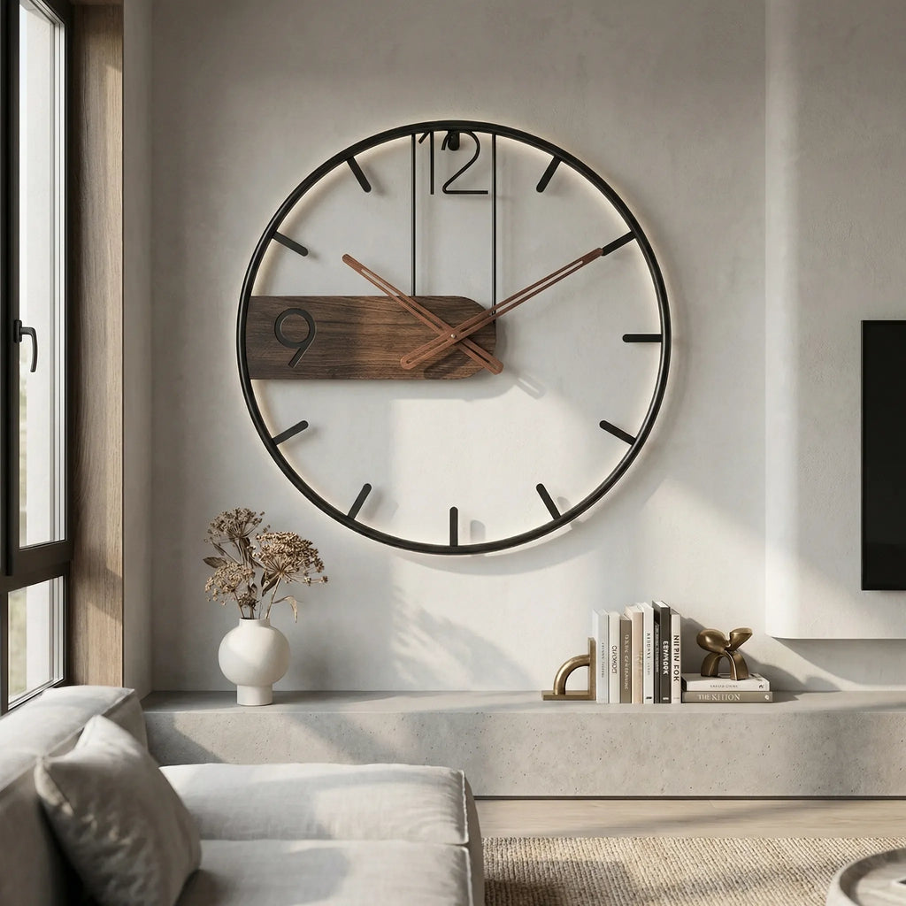 Large Modern Wall Clock - ChronoLuxe