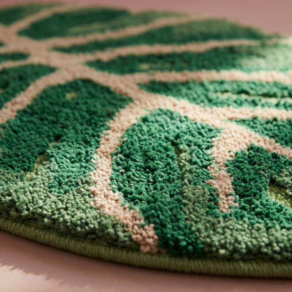 Leaf Shaped Decorative Rug - Verdelleaf