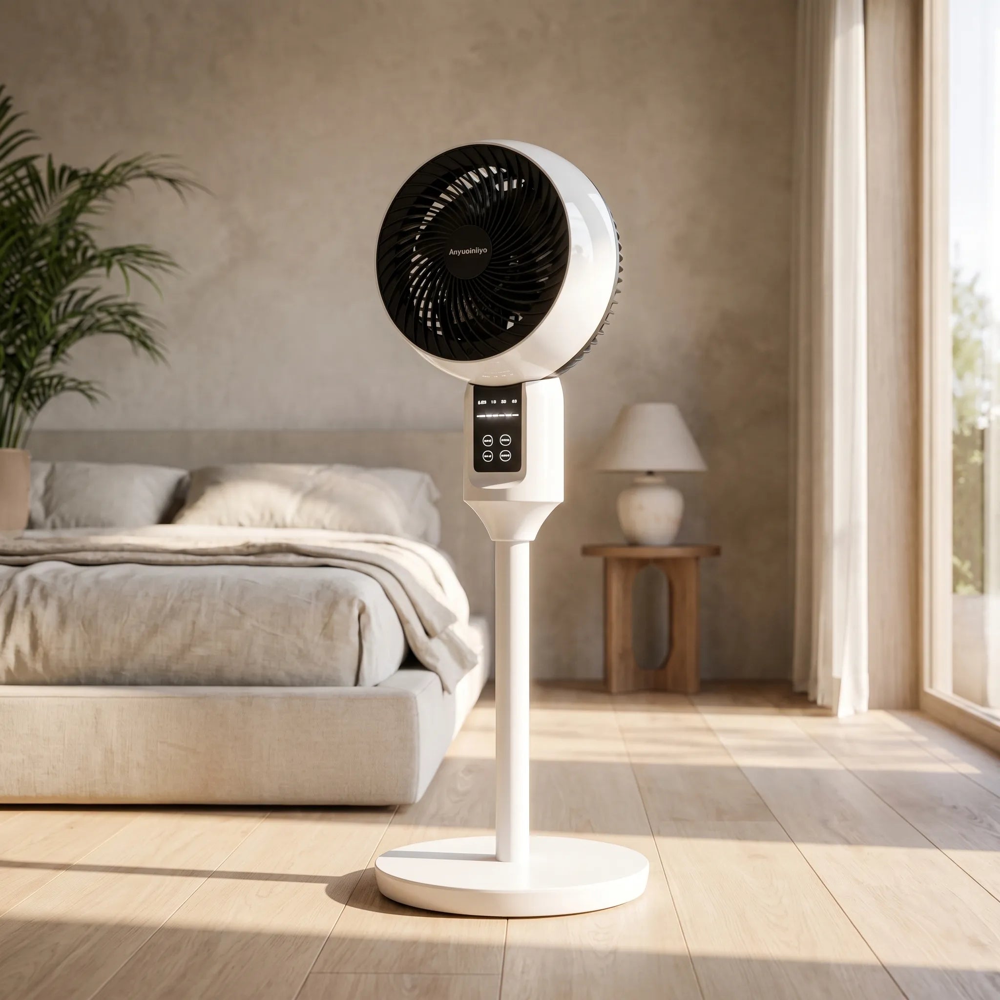 Quiet Oscillating Pedestal Fan with Remote Control - Aeroflow
