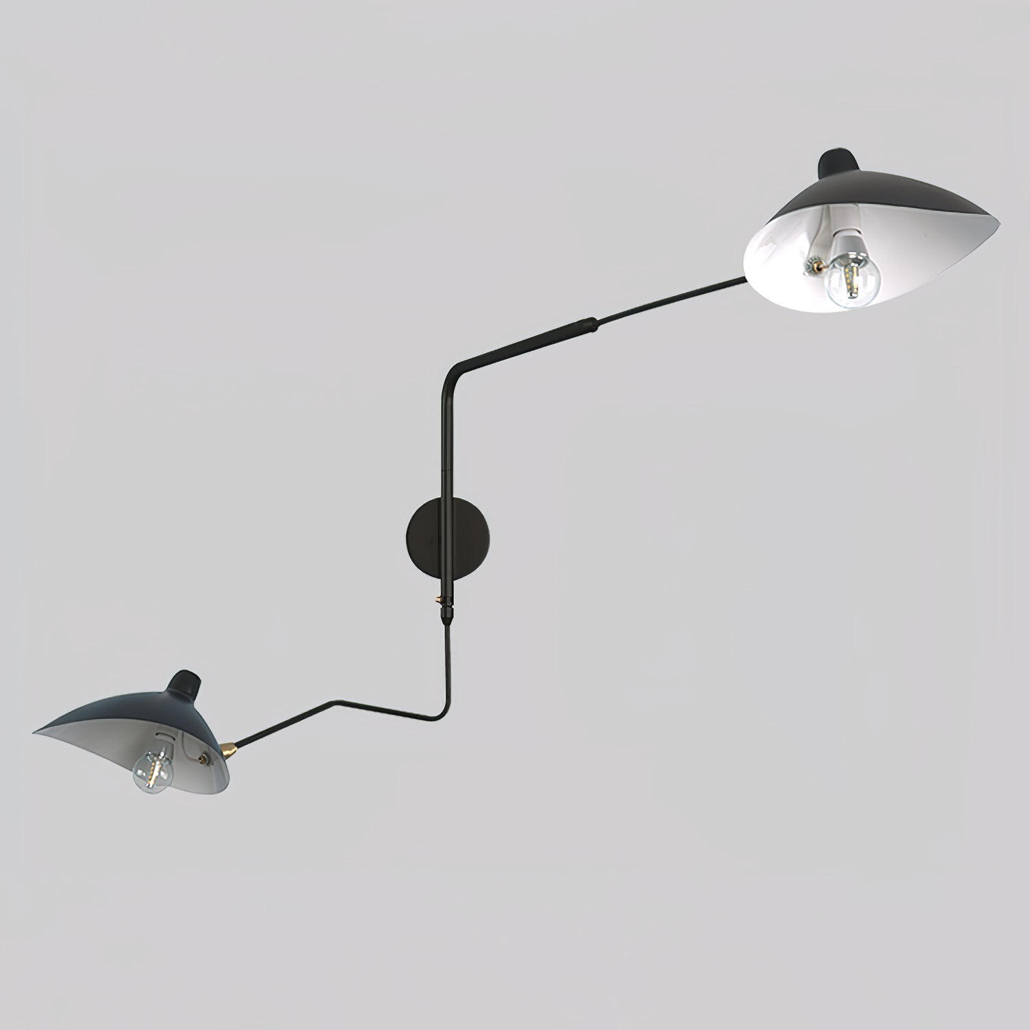Range of motion — pivot wall-mounted faucet: lever arm