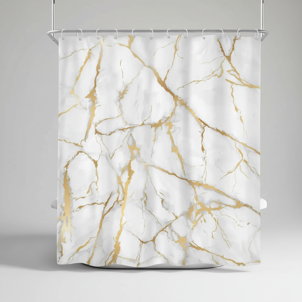 Marble Pattern Shower Curtain - MarbleLuxor