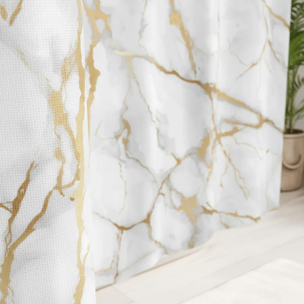 Marble Pattern Shower Curtain - MarbleLuxor