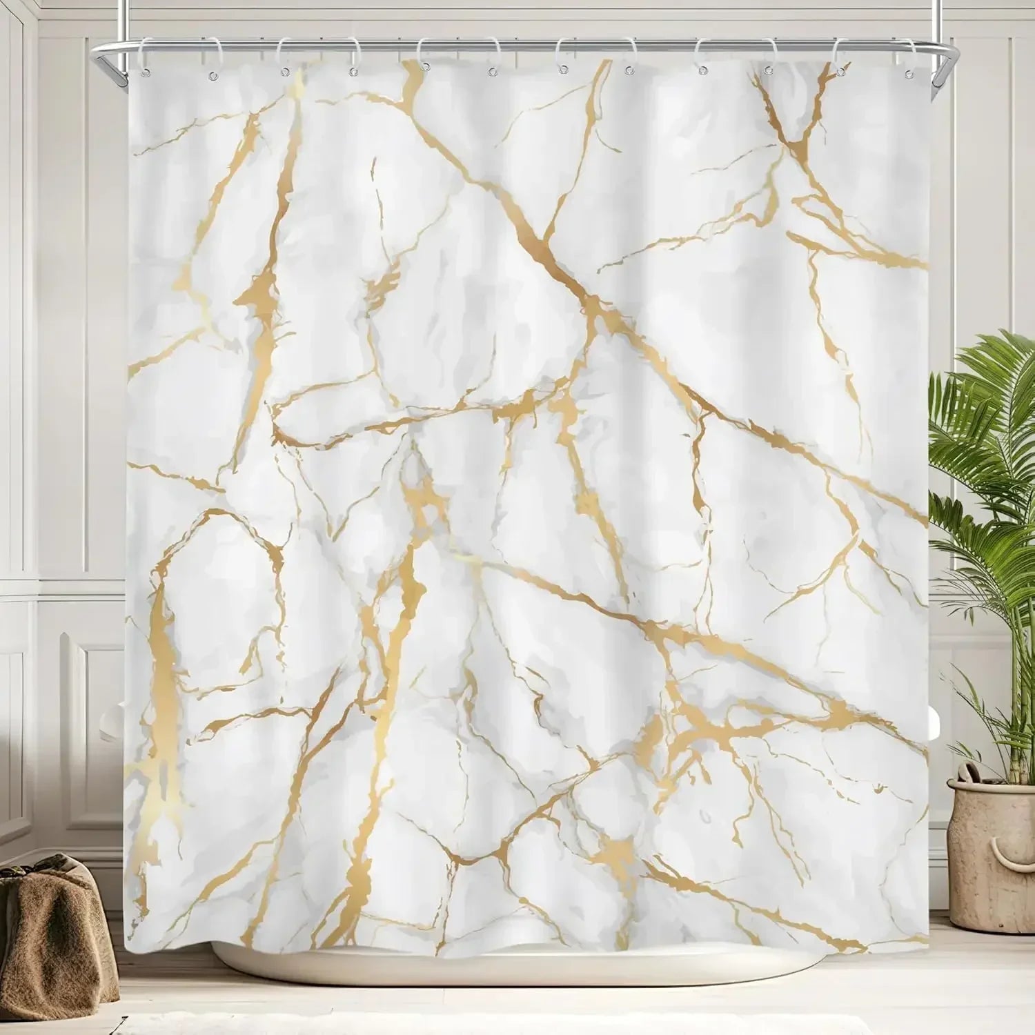 Marble Pattern Shower Curtain - MarbleLuxor