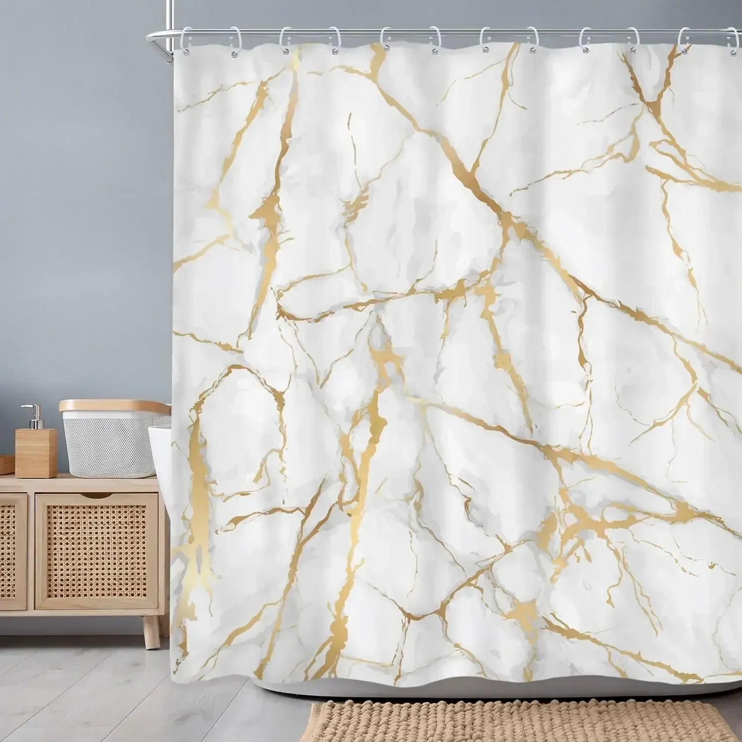 Marble Pattern Shower Curtain - MarbleLuxor