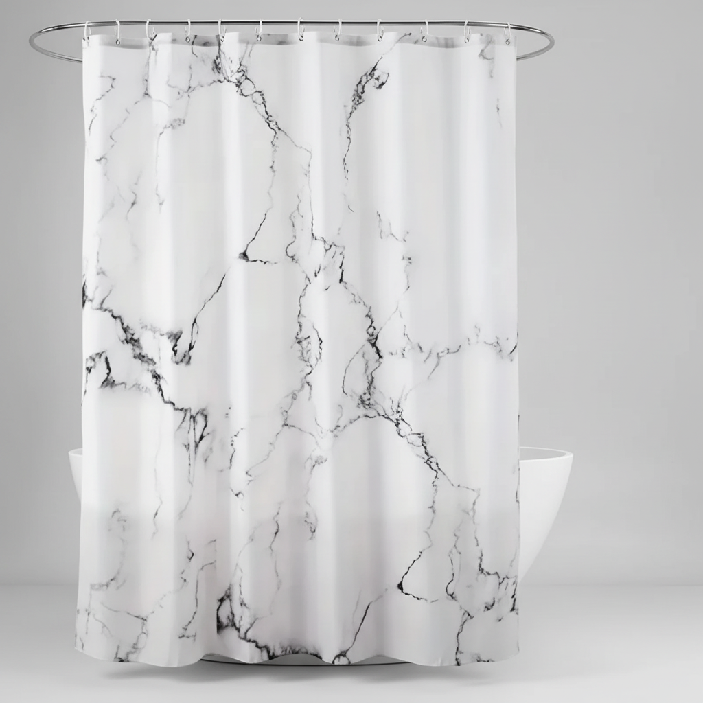 Marble Pattern Shower Curtain - MarbleLuxor