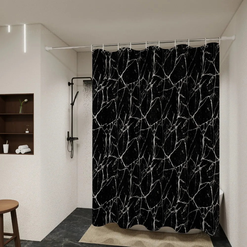 Marble effect shower curtain - ShowerNero