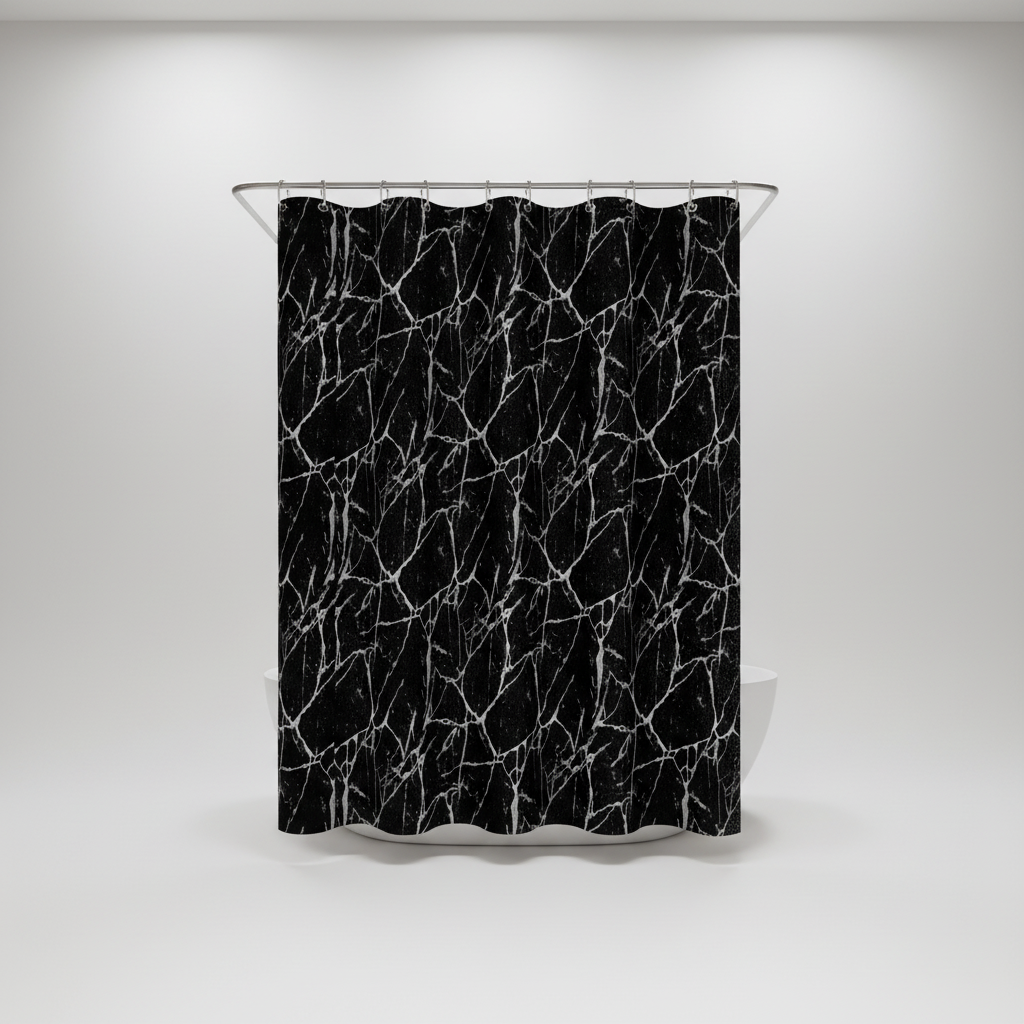 Marble effect shower curtain - ShowerNero