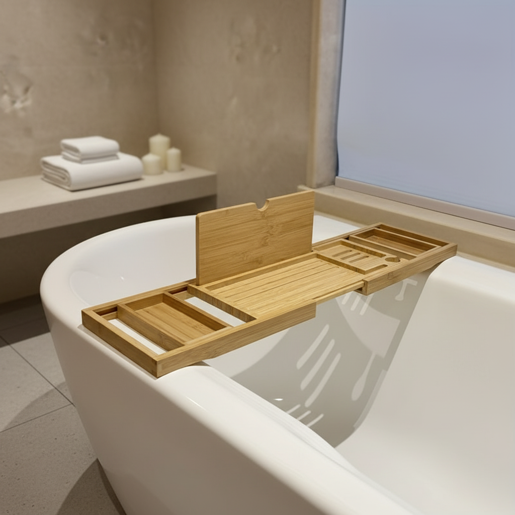 Multi-Bath Shelf Made of Bamboo - RelaxShelf