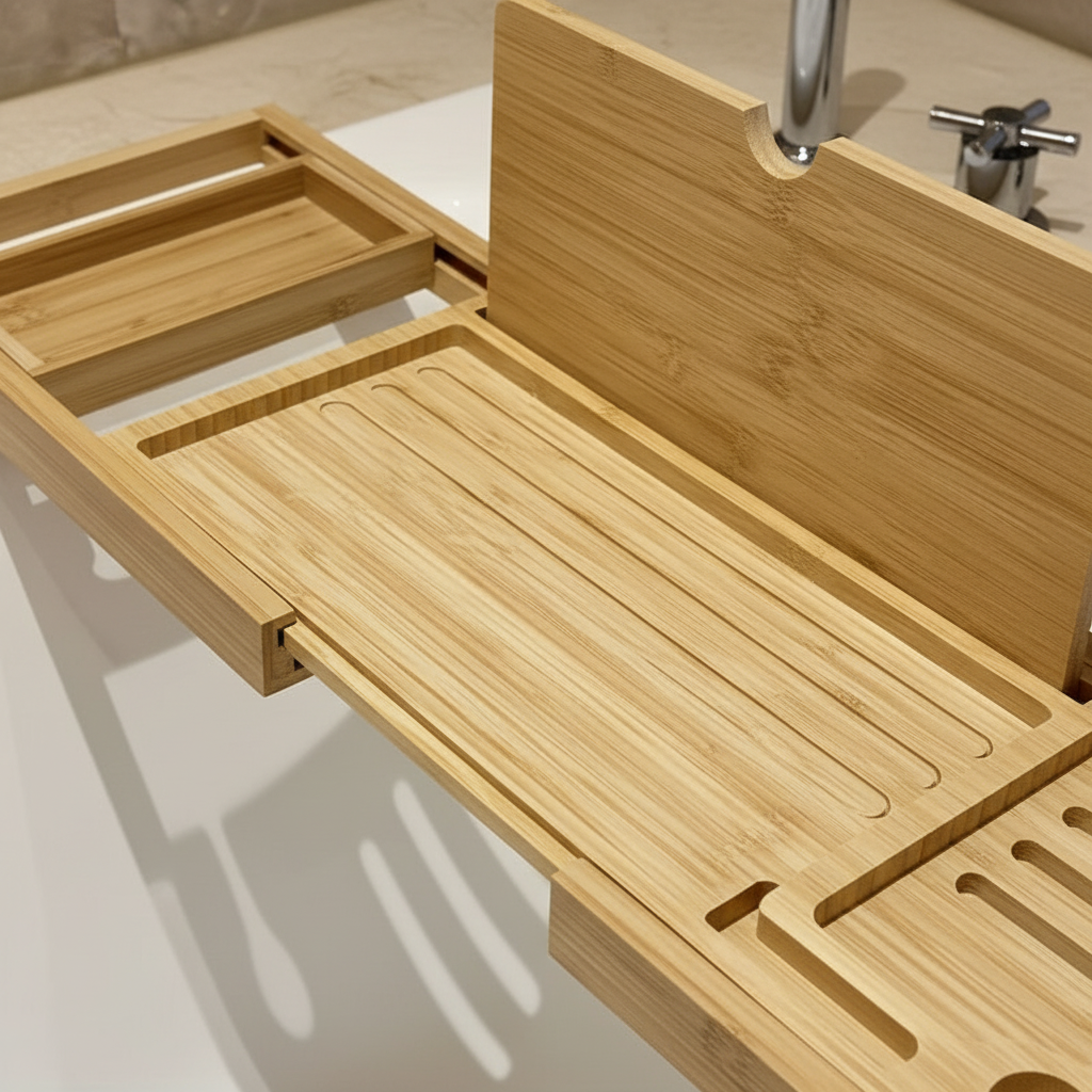 Multi-Bath Shelf Made of Bamboo - RelaxShelf