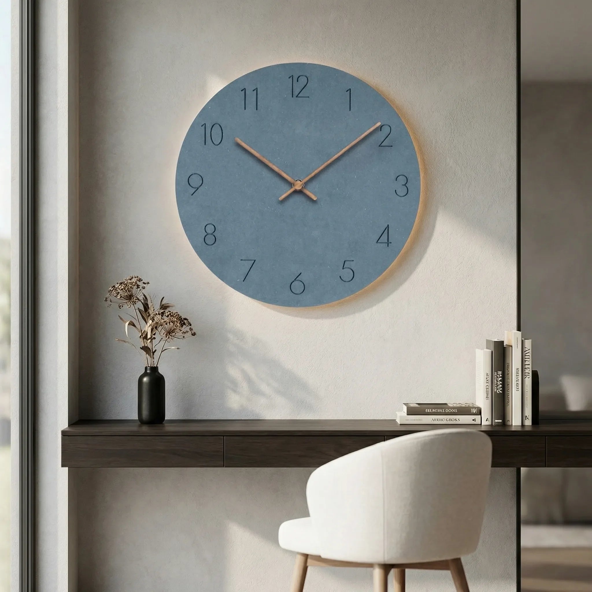 Minimalist Round Wall Clock - Nordellia