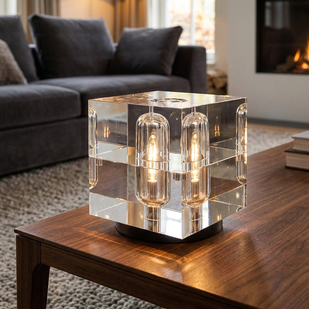 Modern Cube Table Lamp – Crystalix