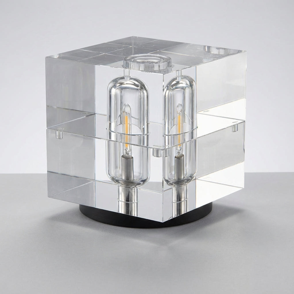 Modern Cube Table Lamp – Crystalix