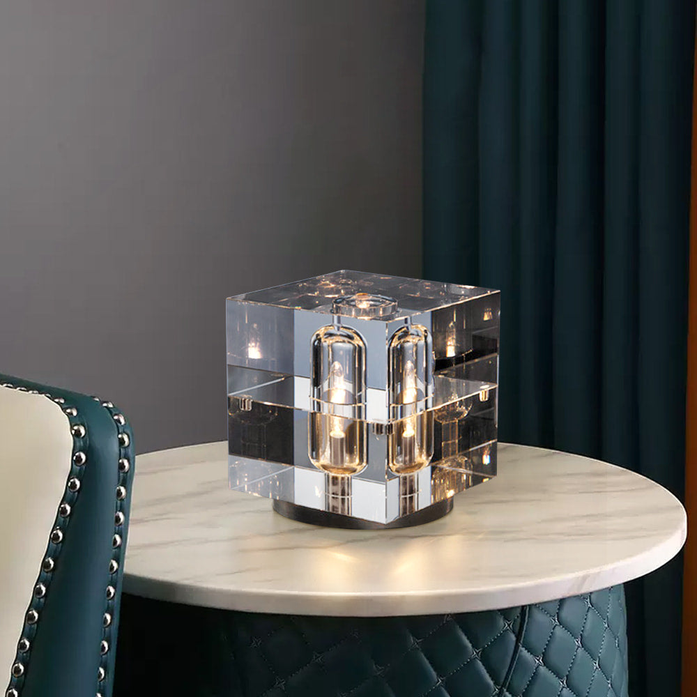 Modern Cube Table Lamp – Crystalix